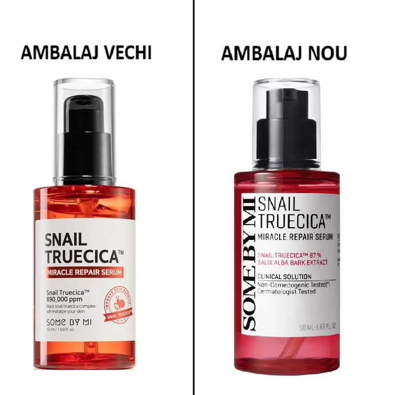 Ser multifunctional cu extract de melc negru Snail Truecica Miracle Repair, 50 ml, Some By Mi