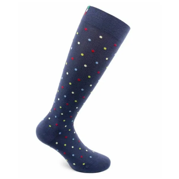 Sosete bumbac pana la genunchi, albastru, Fancy Socks