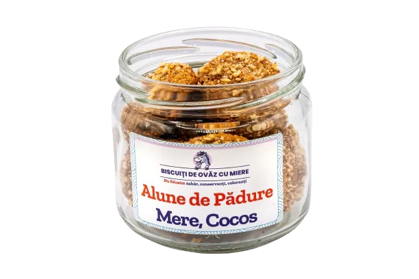 Biscuiti de ovaz cu alune de padure mere cocos, 145g, Ohvaz
