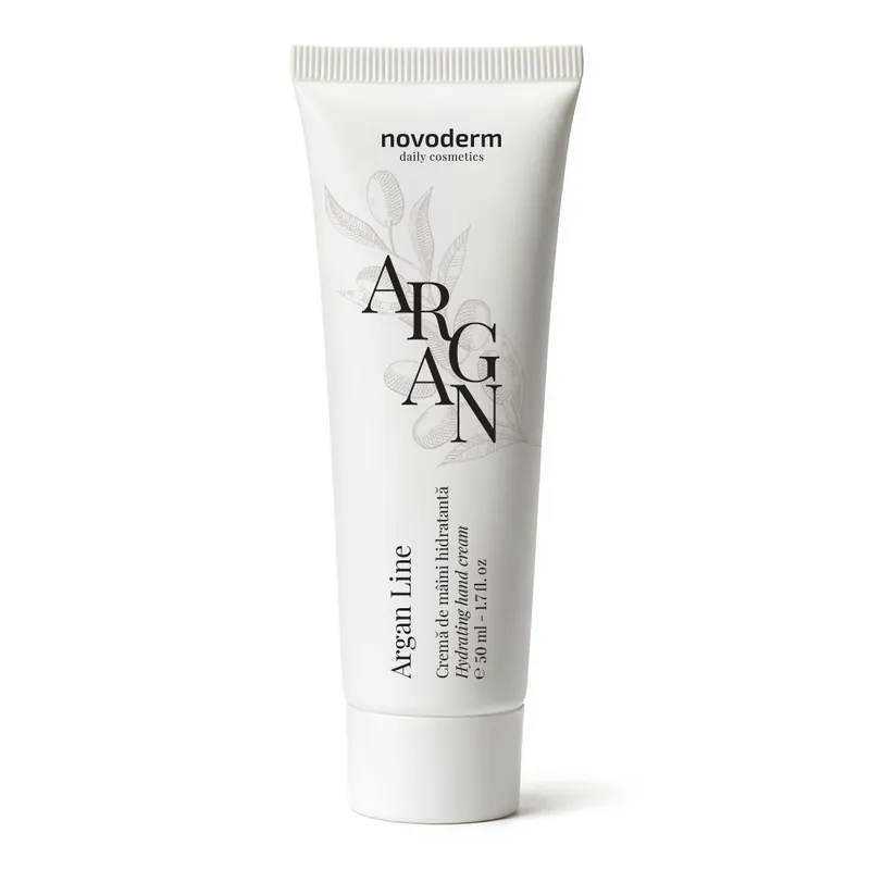 Crema hidratanta de maini cu miros de Argan, 50ml, Novoderm - Pret Avantajos | Minifarm