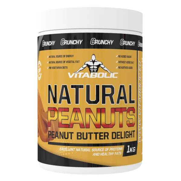 Unt de arahide crunch, 1kg, Vitabolic