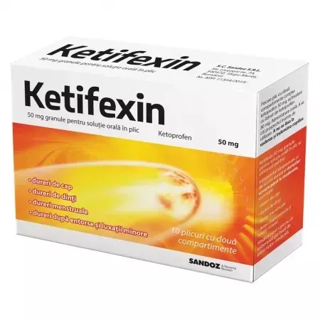 Ketifexin, 50 mg granule, pentru solutie orala