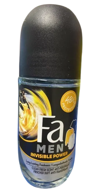 Deodorant roll-on anti-perspirant pentru barbati Invisible Power, 50ml, Fa