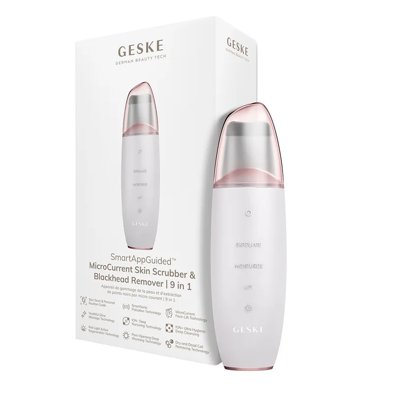 Dispozitiv pentru curatare faciala 9 in 1 Starlight Skin Scrubber&Blackhead Remover MicroCurrent, 1 bucata, Geske