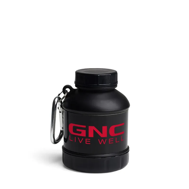 Accesoriu portabil pentru suplimente negru Smartshake Whey2go, GNC