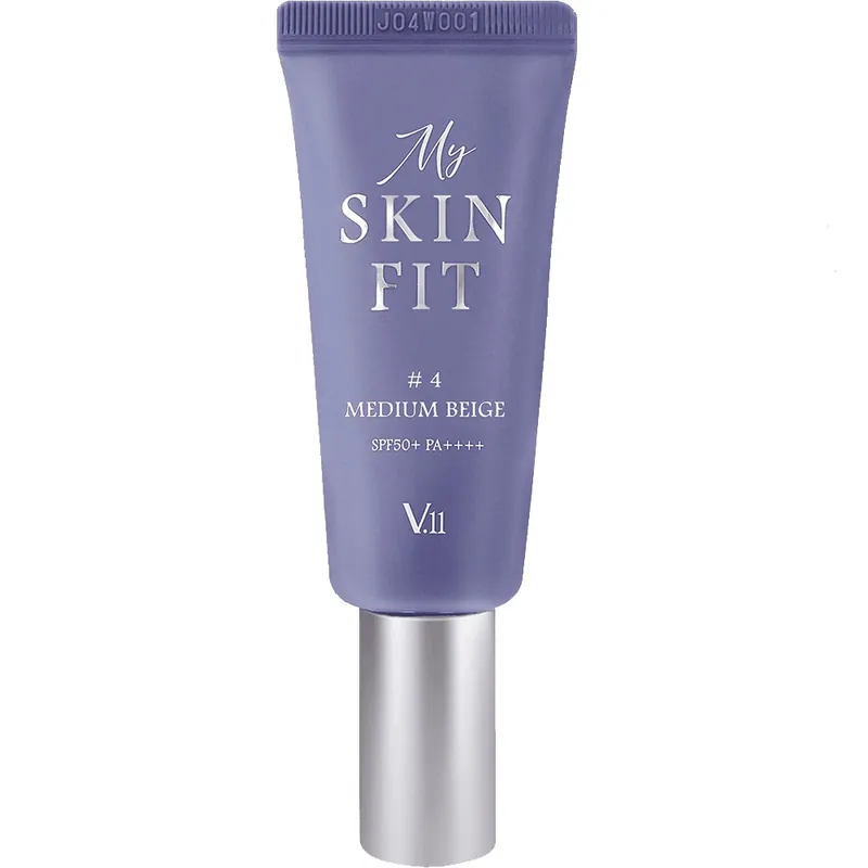 Crema coloranta de fata SPF 50+ PA++++ 4 Medium Beige My Skin Fit, 20 ml, Village 11 Factory