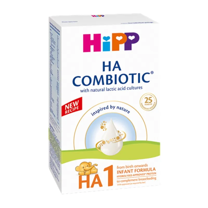 Formula lapte praf de inceput HA1 Combiotic, +0 luni, 350g, Hipp