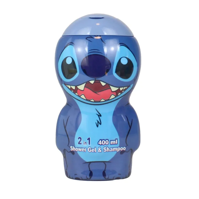 Gel de dus si sampon pentru copii figurina 2D Stitch, 400 ml, Air-Val