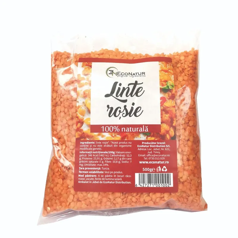 Linte rosie, 500 g, Econatur