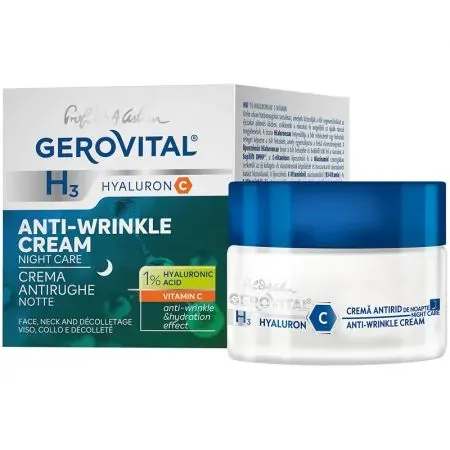 Crema antirid de noapte H3 Hyaluron C, 50 ml, Gerovital
