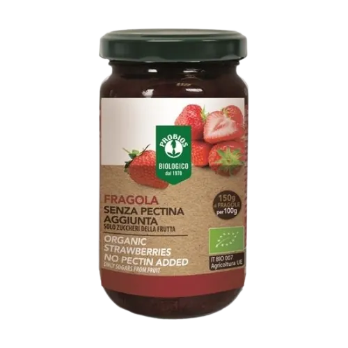 Dulceata de capsuni fara adaos de zahar Bio, 215g, Probios