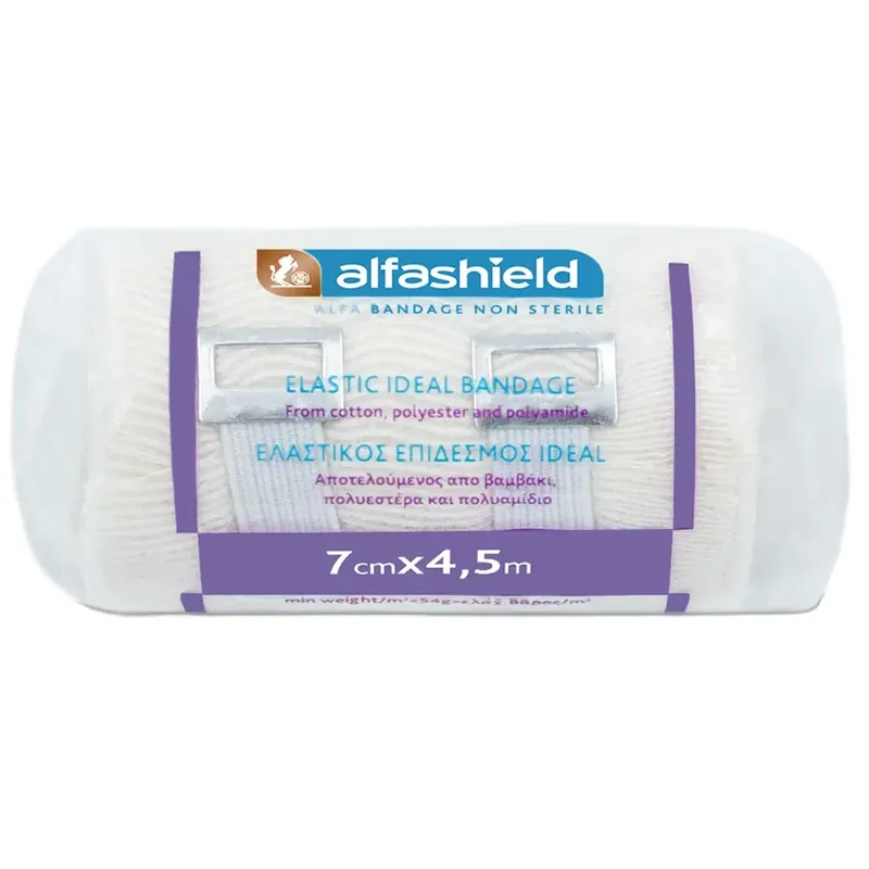 Bandaj elastic, 7 cm x 4.5 m, 1 bucata, Alfashield