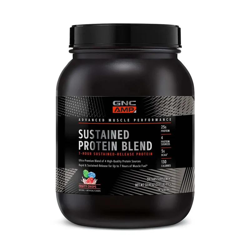 Amestec proteic cu aroma de cereale fructate AMP, 910 g, GNC
