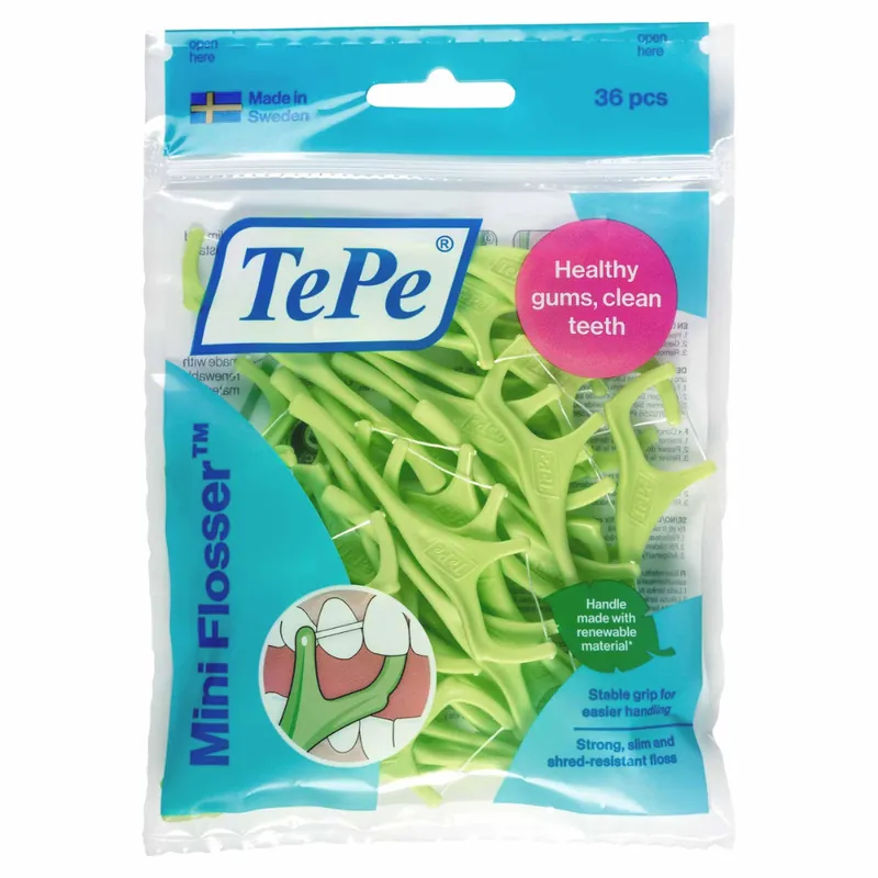 Ata dentara pe maner Mini Flosser, 36 bucati, TePe