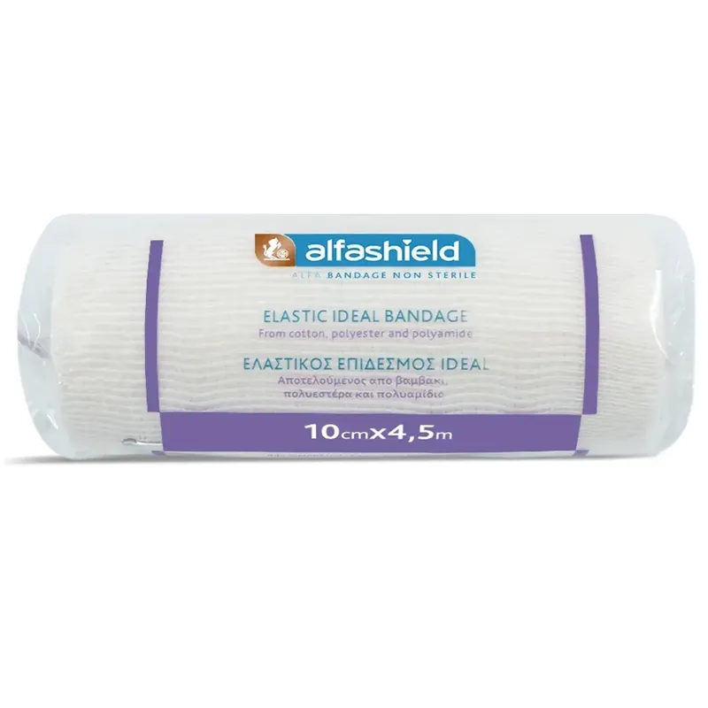 Bandaj elastic, 10 cm x 4.5 m, 1 bucata, Alfashield