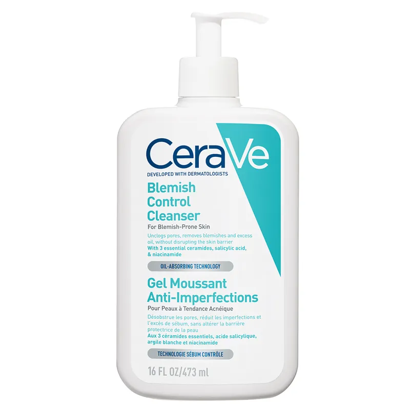 Gel de curatare spumant anti-imperfectiuni Blemish Control Cleanser, 473 ml, Cerave
