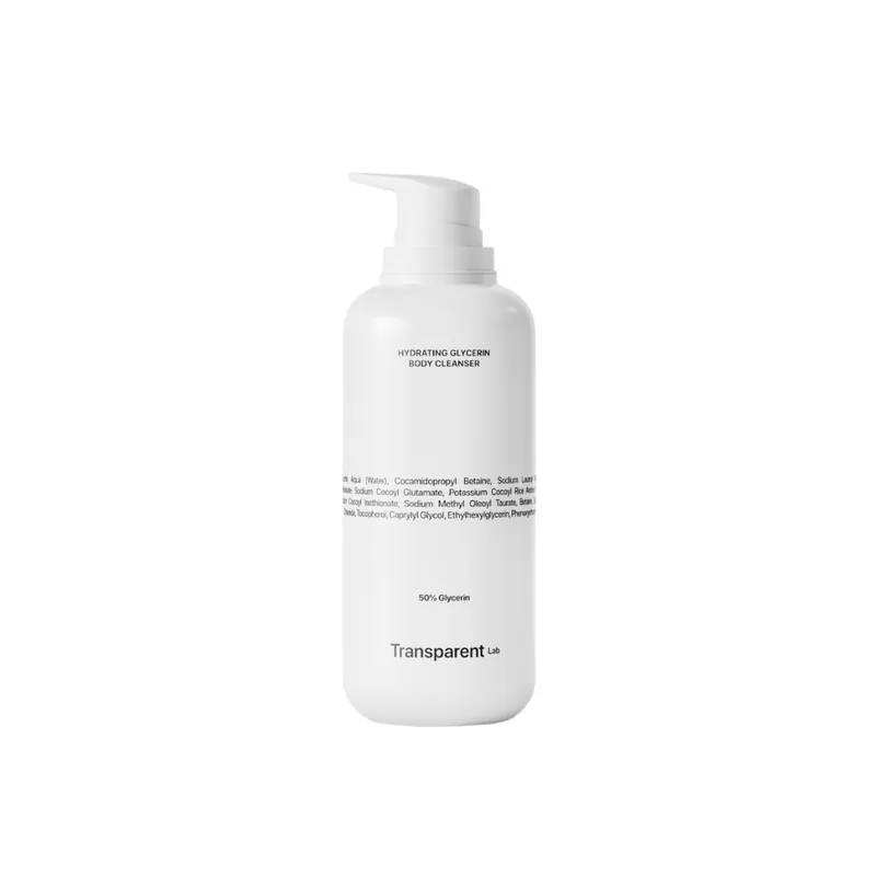 Gel de dus hidratant cu glicerina, 400 ml, Transparent Lab