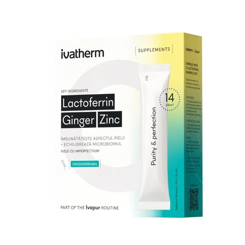 LACTOFERRIN GINGER ZINC 2.5G 14 PLICURI IVATHERM