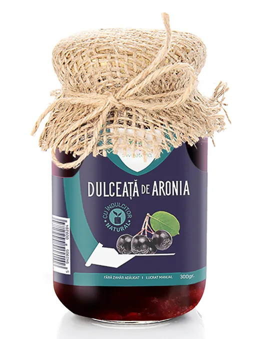 Dulceata de aronia cu indulcitor natural, 300g, Sweeteria