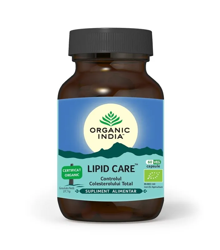 ORGANIC INDIA LIPID CARE CONTROLUL COLESTEROLLULUI TOTAL BIO 60 CAPSULE