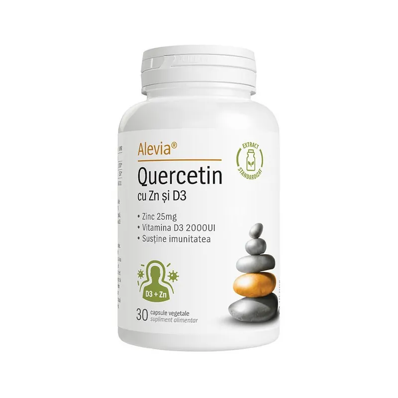 Quercetin cu Zn si D3, 30 capsule, Alevia