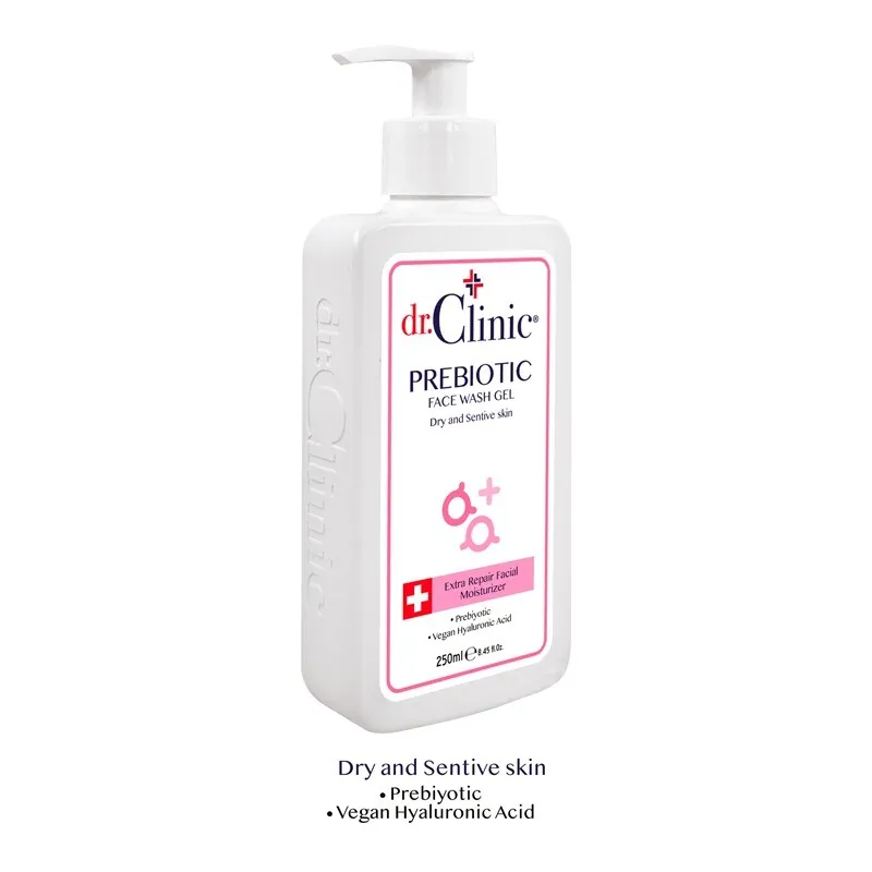 GEL DE CURATARE FACIALA CU PREBIOTIC PENTRU TEN USCAT SI SENSIBIL 250ML DR CLINIC