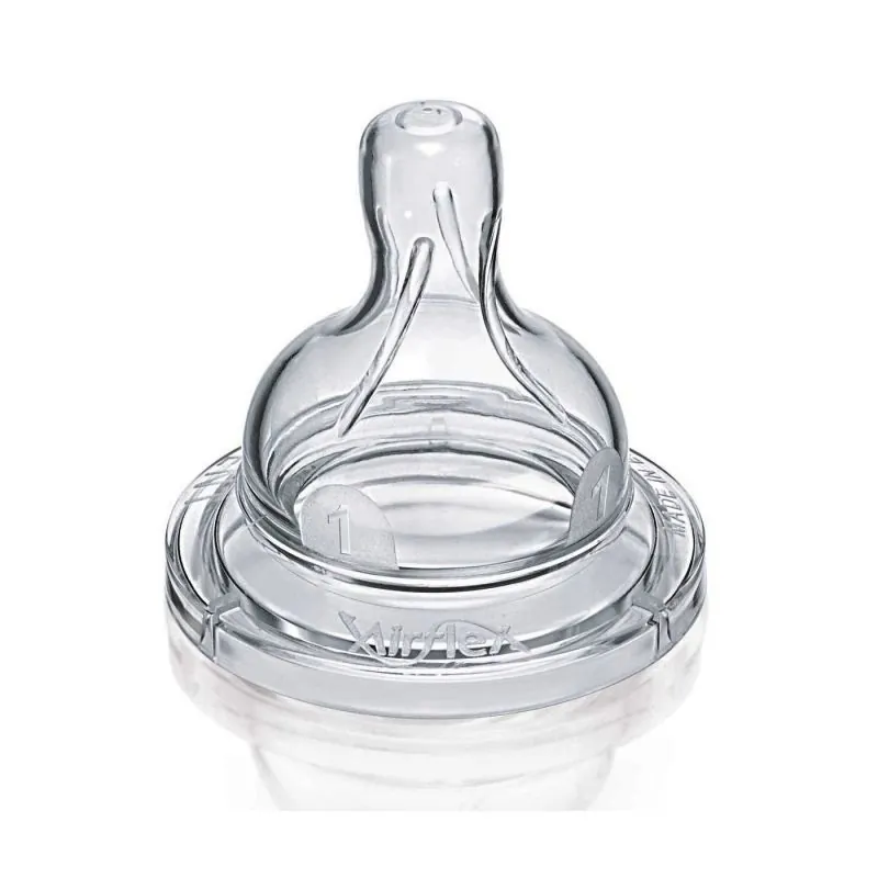 Tetina Airflex 1 Orificiu 0 luni+ 631/27, 2 buc, Avent Philips