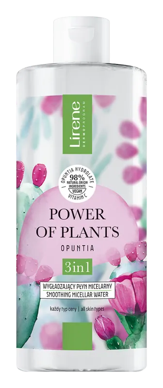 Apa micelara 3in1 cu efect netezitor Opuntia Power Of Plants, 400ml, Lirene