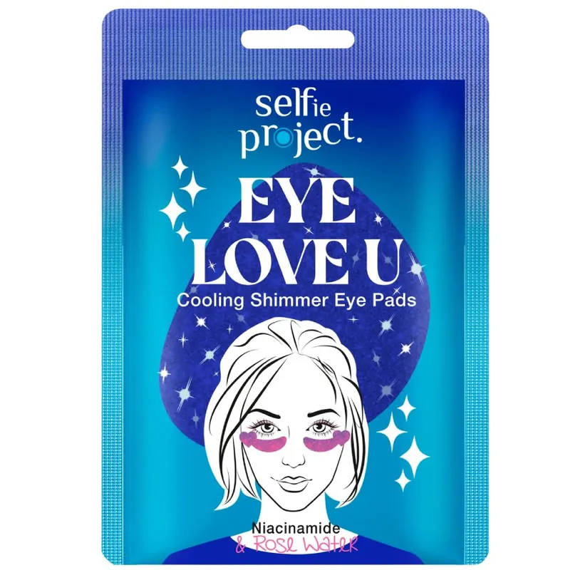Plasturi racoritori pentru ochi Love U Shimmer Eye Pads, 2 bucati, Selfie Project