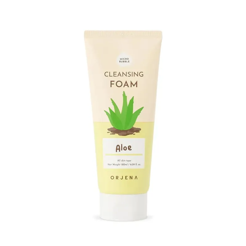 Spuma de curatare, Smile Day Cleansing Foam Aloe, 180 ml, Orjena
