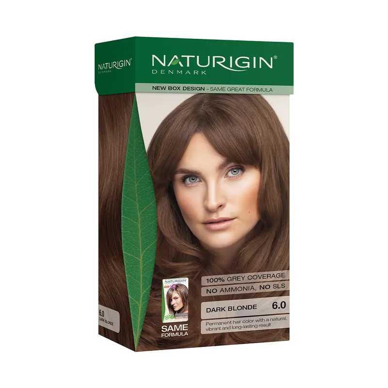 Vopsea pentru par nuanta 6.0 Dark Blonde, 115 ml, Naturigin