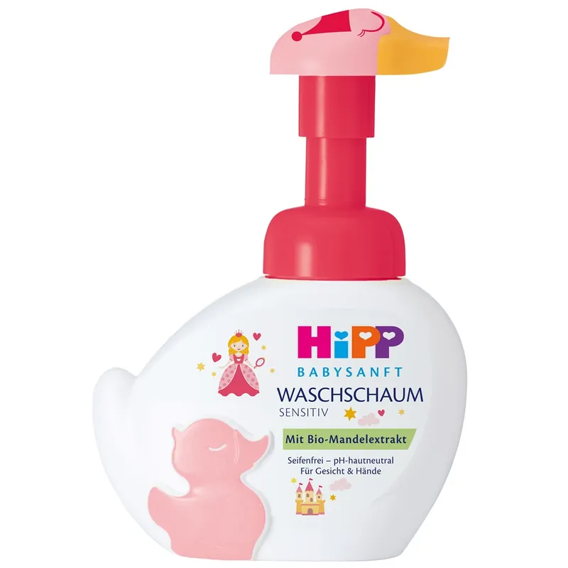 Spuma pentru spalare sub forma de rata printesa BabySanft, 250 ml, Hipp