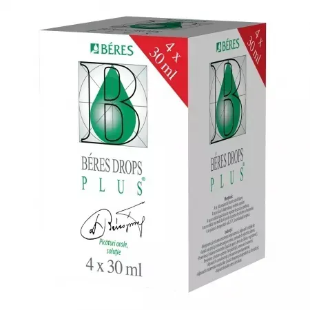 Beres Drops Plus picaturi orale solutie, 4x30 ml, Beres Pharmaceuticals