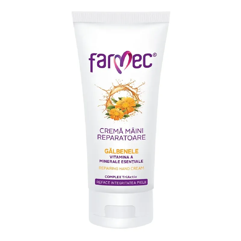 Crema reparatoare pentru maini cu Galbenele, 100 ml, Farmec