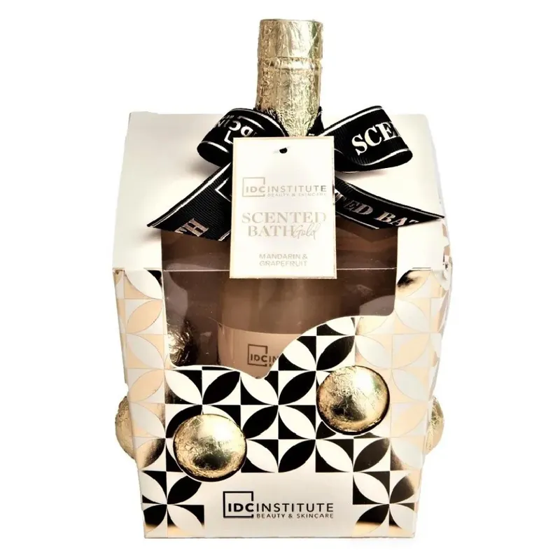 Set cutie sampanie Scented Bath Gold, 7 bucati, IDC Institute