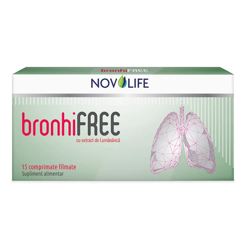 BronhiFREE, 15 comprimate filmate, Novolife