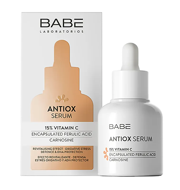 Ser pentru fata cu vitamina C si acid ferulic Antiox Ser, 30 ml, Lab. Babe