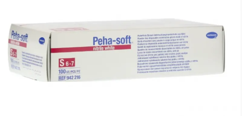 Manusi nepudrate din nitril Peha-Soft, marimea L, 100 bucati, Hartmann