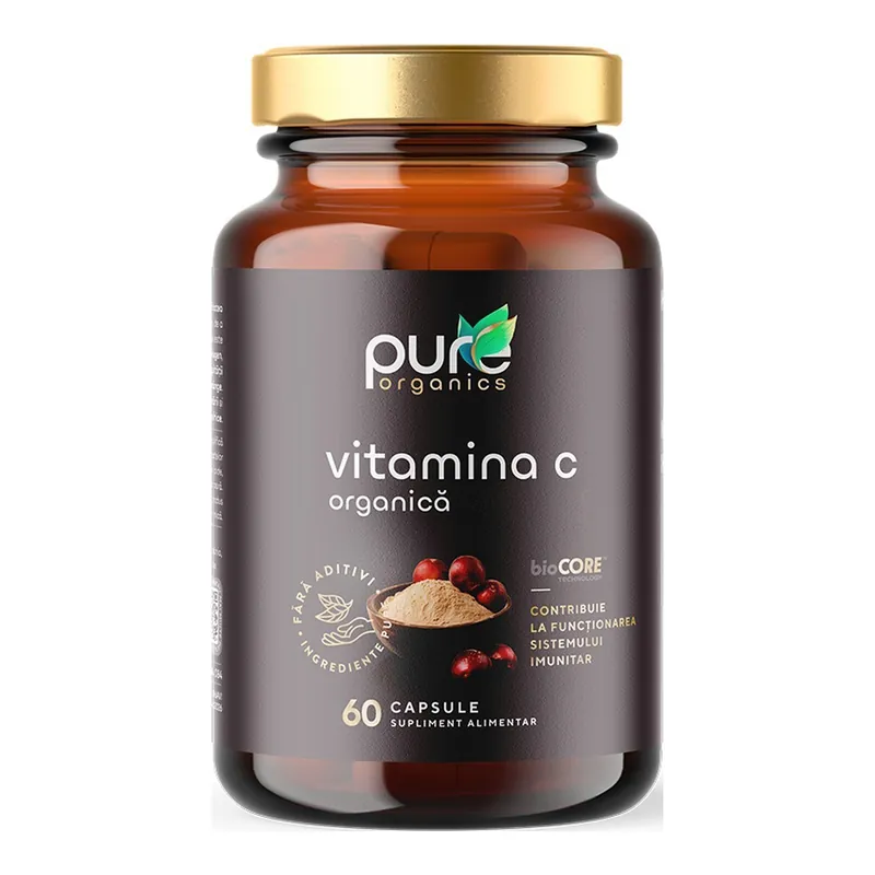 Vitamina C organica, 60 capsule, Pure Organics