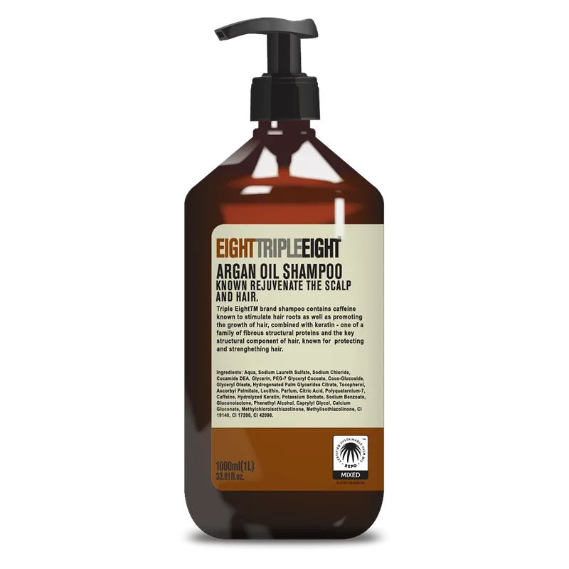 Sampon cu ulei de argan, 1l, Eight Triple Eight