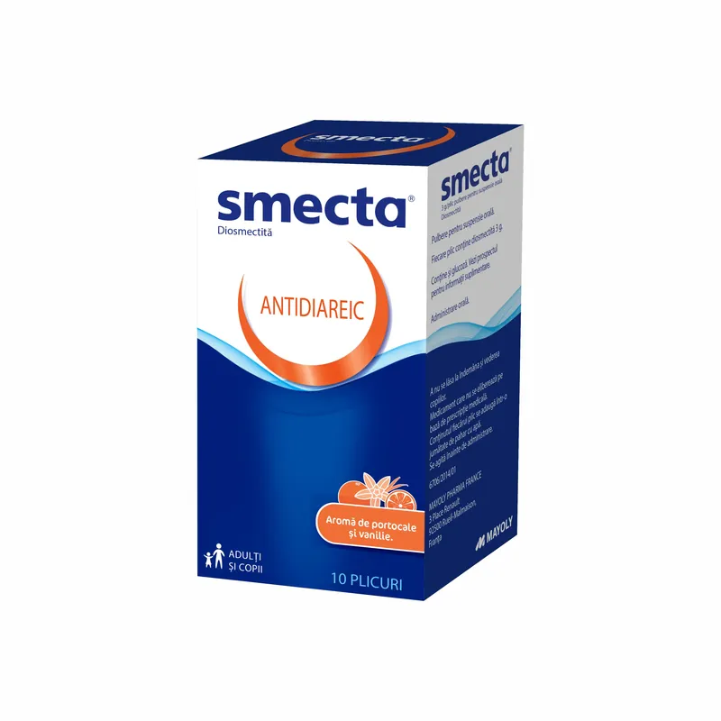 Smecta portocala si vanilie 3 g/plic, pulbere pentru suspensie orala, Mayoly Pharma