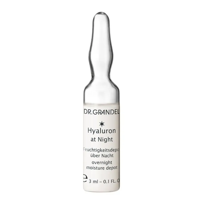 Fiola cu concentrat activ Hyaluron Night, 3 ml, Dr. Grandel