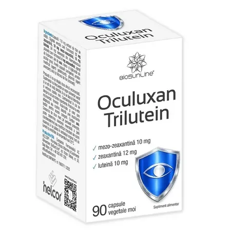 Oculuxan Trilutein, 90 capsule vegetale moi, Helcor