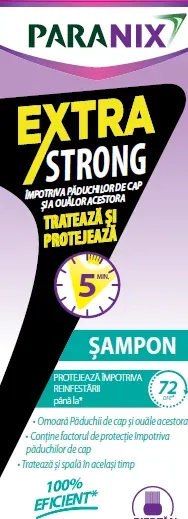 Sampon Paranix Extra Strong, 200 ml + Pieptene, Omega Pharma