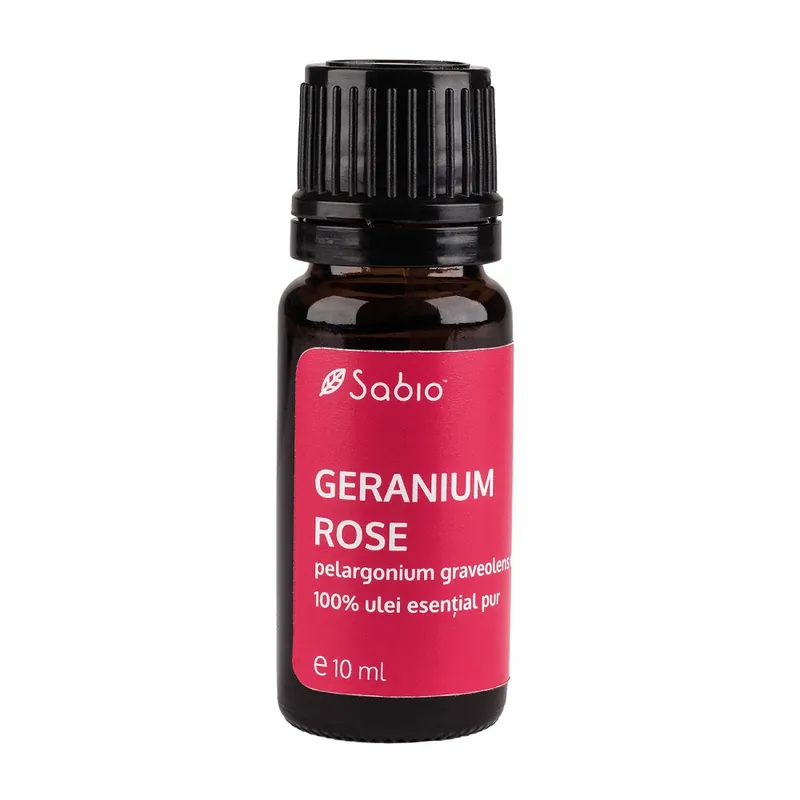 Ulei esential de geraniu, 10 ml, Sabio