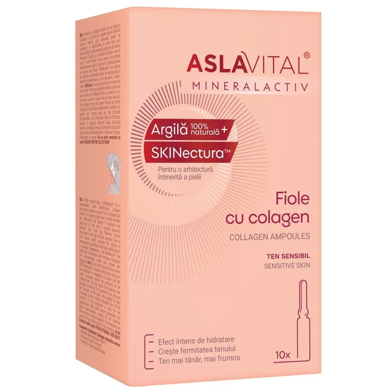 Fiole cu colagen 10 fiole, 2 ml, Aslavital