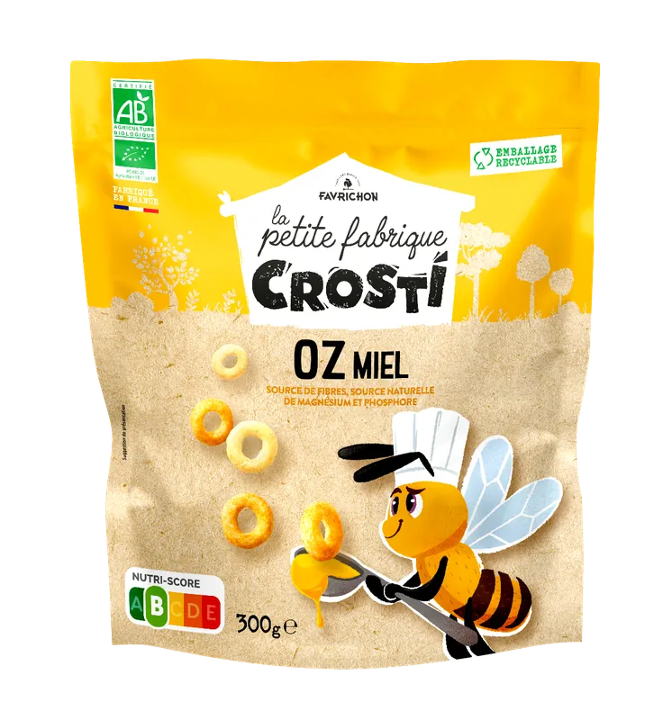 Ineluse expandate bio cu miere pentru copii, 300g, Crosti