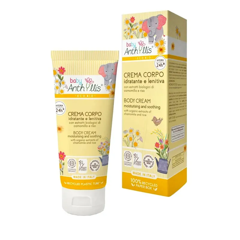 Lotiune Eco de corp cu musetel si orez pentru bebelusi, 100 ml, Baby Anthyllis