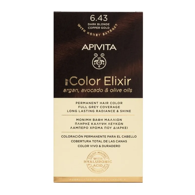 APIVITA HAIR VOPSEA PAR MY COLOR ELIXIR 155 ML N6.43