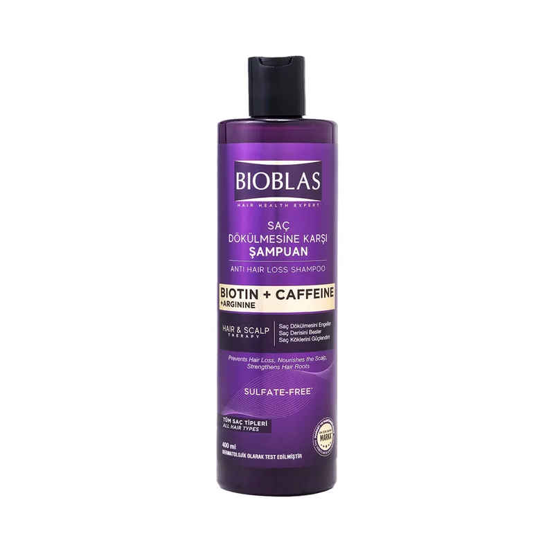 Sampon anticadere cu Biotina, Arginina si Cafeina Biotin + Caffeine, 400 ml, Bioblas